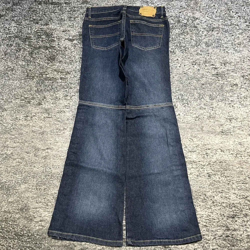 Polo Jeans Co. Womens 6 (30x32) Blue Stretch Bootcut W/ Snaps Western Low Rise - Picture 2 of 16